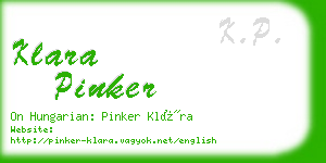 klara pinker business card